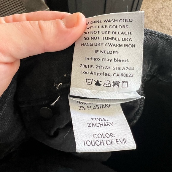 Boyish The Zachary High Rise Skinny Jeans black Size 25 gently used ripped Jean - Picture 6 of 11